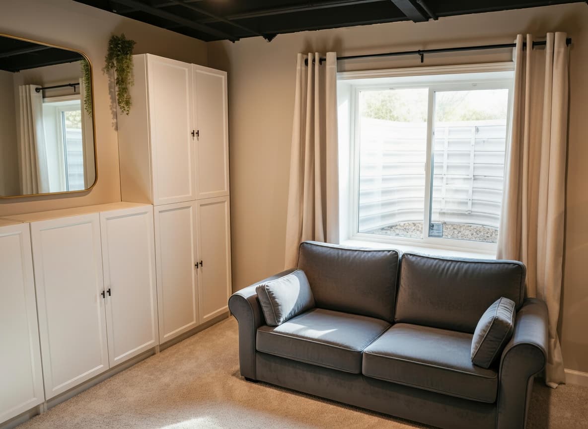 Cabinetry integration for sump pump concealment