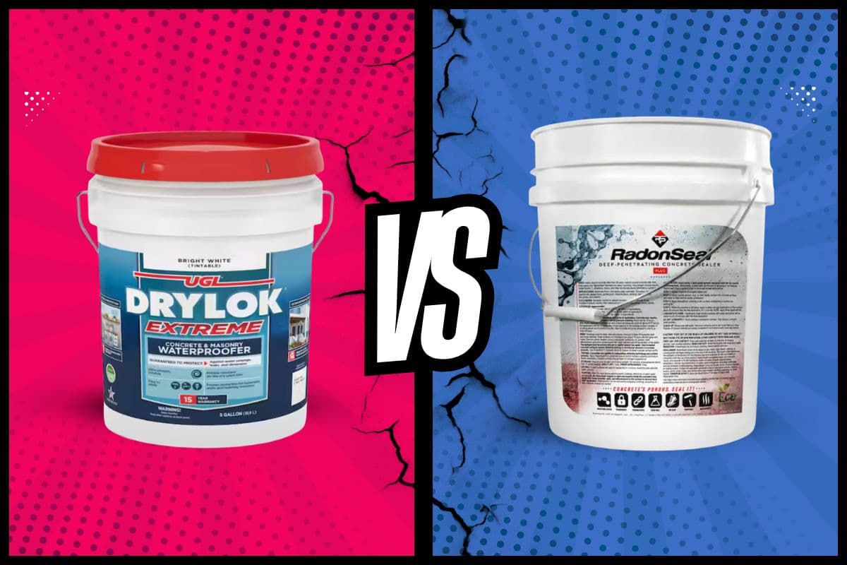 Drylok and RadonSeal basement sealers compared