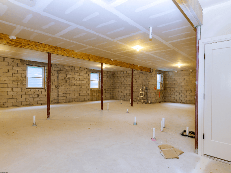 Bowing basement wall with structural cracks