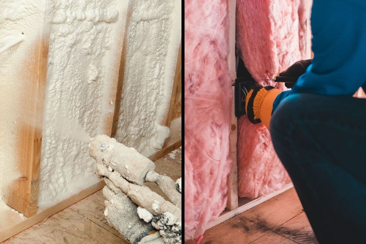 Basement wall insulation installation